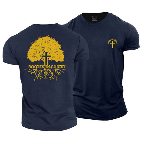 Men's Rooted In Christ Cotton T-Shirt